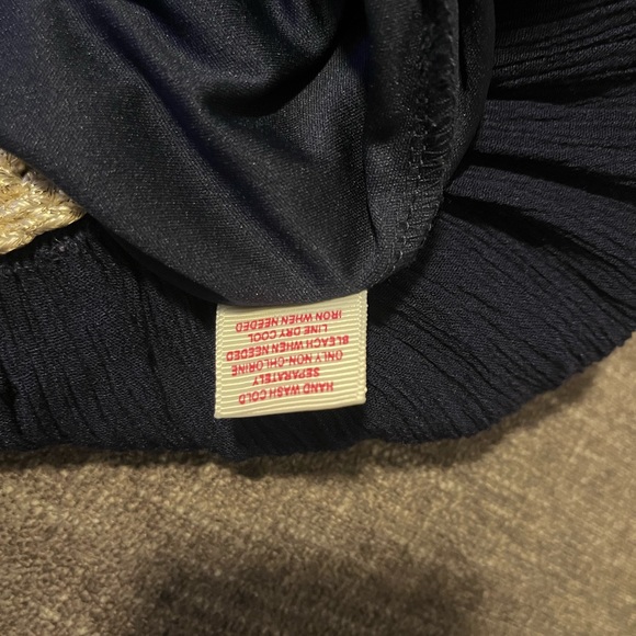 Pinky Halter Tank Navy Base with Gold Rope Straps & Chevron of Red Teal Purple - Picture 3 of 12